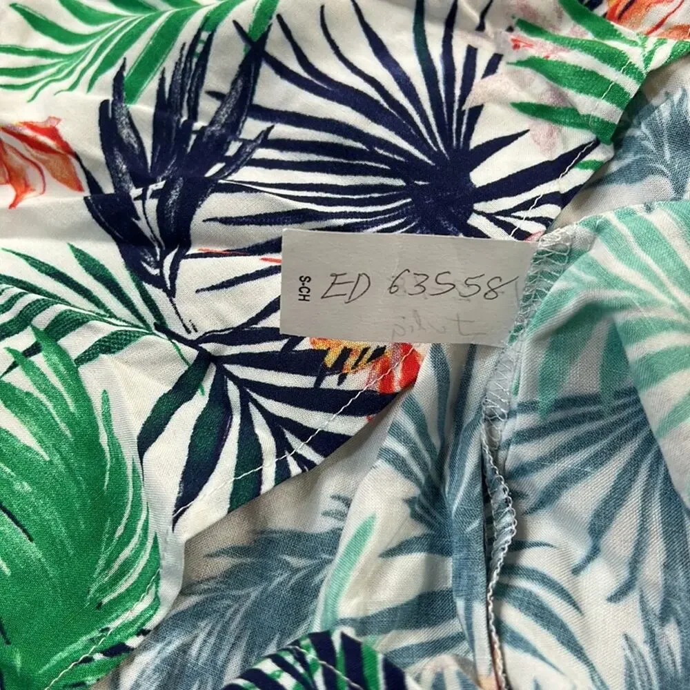 Coverstitch Tropical print Julia romper,‎ size small